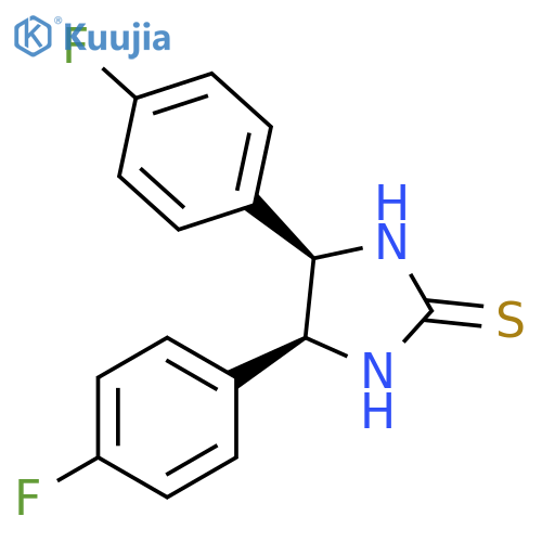 2-Imidazolidinethione, 4,5-bis(4-fluorophenyl)-, (4R,5S)-rel- structure