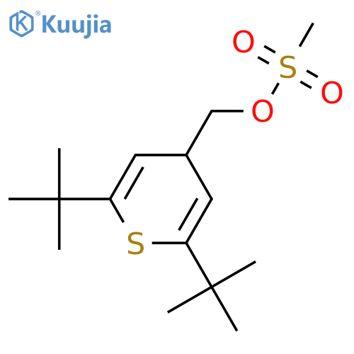 4H-Thiopyran-4-methanol, 2,6-bis(1,1-dimethylethyl)-,methanesulfonate structure