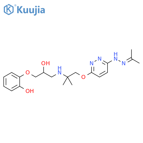 3(2H)-Pyridazinone,6-[2-[[2-hydroxy-3-(2-hydroxyphenoxy)propyl]amino]-2-methylpropoxy]-,(1-methylethylidene)hydrazone structure