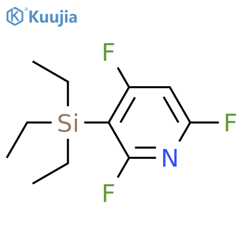 Pyridine, 2,4,6-trifluoro-3-(triethylsilyl)- structure