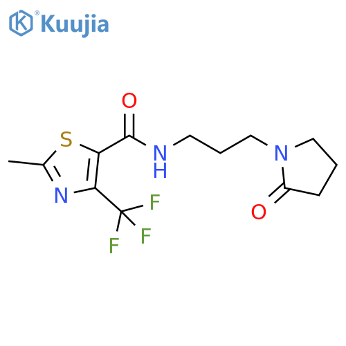 5-Thiazolecarboxamide,2-methyl-N-[3-(2-oxo-1-pyrrolidinyl)propyl]-4-(trifluoromethyl)- structure