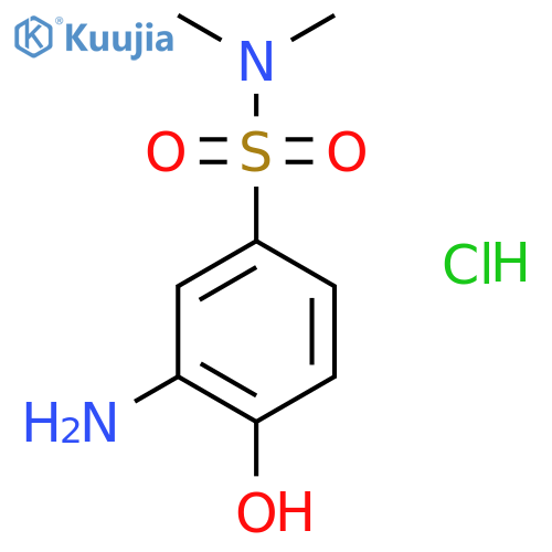 Benzenesulfonamide,3-amino-4-hydroxy-N,N-dimethyl-, hydrochloride (1:1) structure