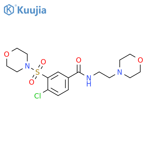 4-chloro-N-2-(morpholin-4-yl)ethyl-3-(morpholine-4-sulfonyl)benzamide structure