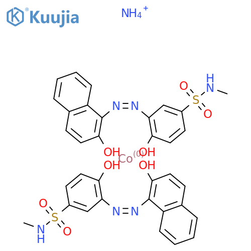 ammonium bis[4-hydroxy-3-[(2-hydroxy-1-naphthyl)azo]-N-methylbenzenesulphonamidato(2-)]cobaltate(1-) structure