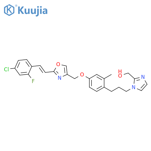 1H-Imidazole-2-methanol,1-[3-[4-[[2-[(1E)-2-(4-chloro-2-fluorophenyl)ethenyl]-4-oxazolyl]methoxy]-2-methylphenyl]propyl]- structure