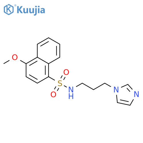 N-[3-(1H-imidazol-1-yl)propyl]-4-methoxynaphthalene-1-sulfonamide structure
