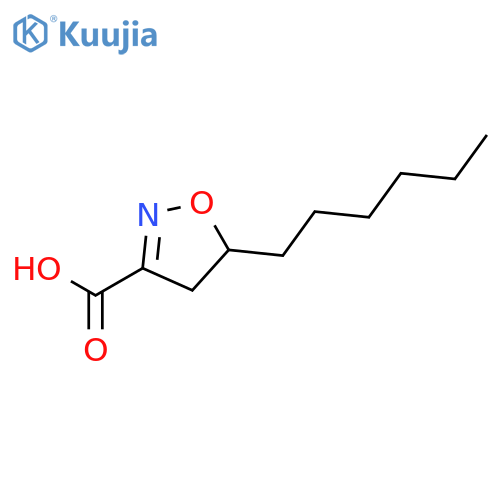 3-ISOXAZOLECARBOXYLIC ACID, 5-HEXYL-4,5-DIHYDRO- structure