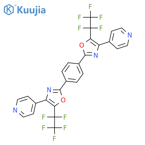 Pyridine,4,4'-[1,4-phenylenebis[5-(pentafluoroethyl)-2,4-oxazolediyl]]bis- structure