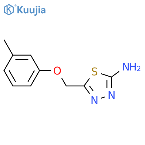 5-(3-methylphenoxymethyl)-1,3,4-thiadiazol-2-amine structure