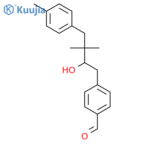 Benzaldehyde, 4-[(2R)-2-hydroxy-3,3-dimethyl-4-(4-methylphenyl)butyl]- structure
