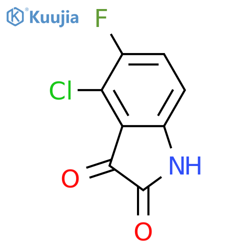4-chloro-5-fluoro-2,3-dihydro-1H-indole-2,3-dione structure