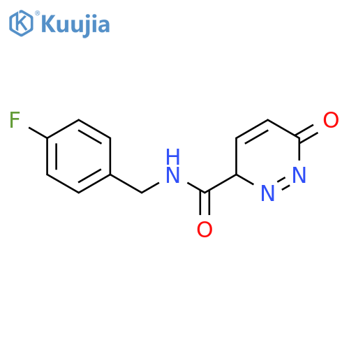 N-[(4-fluorophenyl)methyl]-6-oxo-1,6-dihydropyridazine-3-carboxamide structure