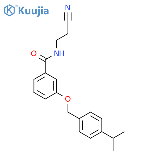 Benzamide, N-(2-cyanoethyl)-3-[[4-(1-methylethyl)phenyl]methoxy]- structure