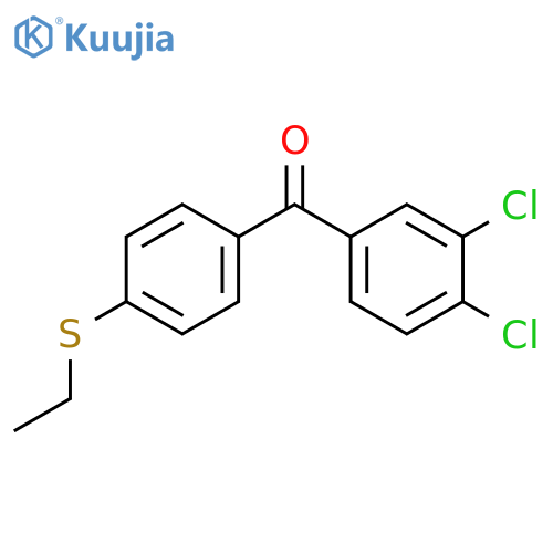 3,4-Dichloro-4'-(ethylthio)benzophenone structure