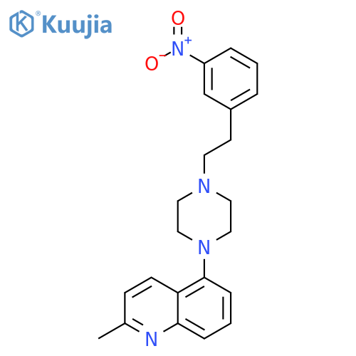 Quinoline, 2-methyl-5-[4-[2-(3-nitrophenyl)ethyl]-1-piperazinyl]- structure