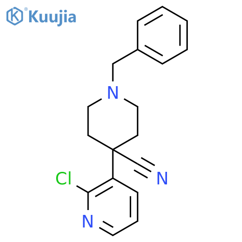 1-Benzyl-4-(2-chloropyridin-3-yl)piperidine-4-carbonitrile structure