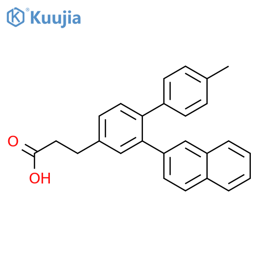 [1,1'-BIPHENYL]-4-PROPANOIC ACID, 4'-METHYL-2-(2-NAPHTHALENYL)- structure