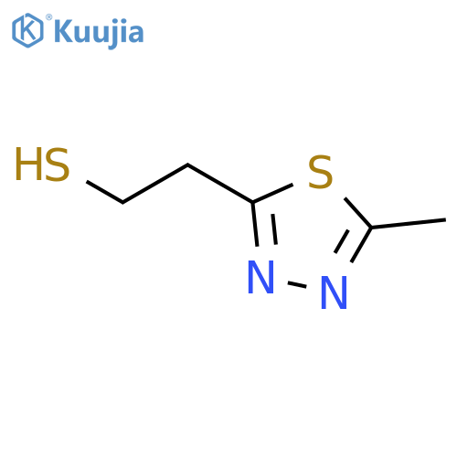 1,3,4-Thiadiazole-2-ethanethiol, 5-methyl- structure
