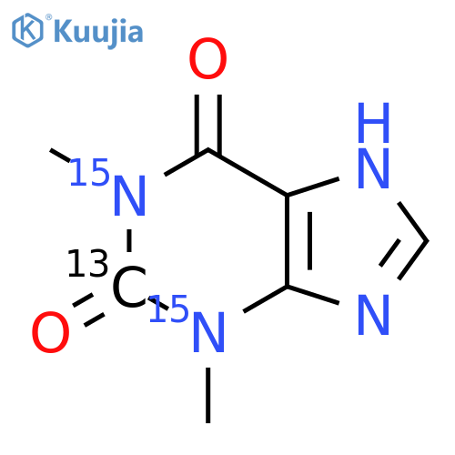 Theophylline-1,3-15N2-2-13C structure
