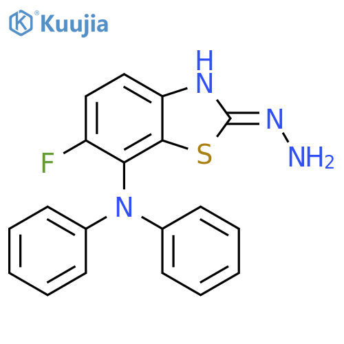 2(3H)-Benzothiazolone, 7-(diphenylamino)-6-fluoro-, hydrazone structure