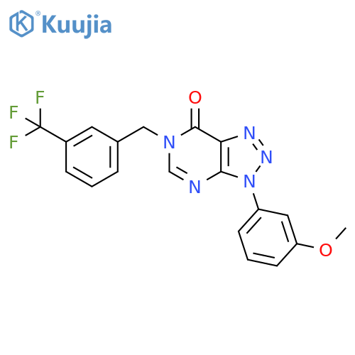 3-(3-methoxyphenyl)-6-{3-(trifluoromethyl)phenylmethyl}-3H,6H,7H-1,2,3triazolo4,5-dpyrimidin-7-one structure