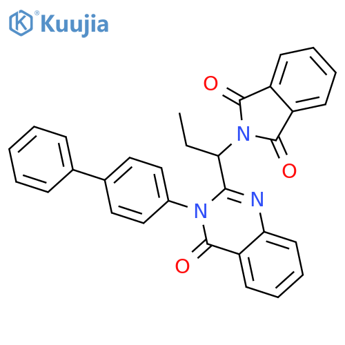 <br>2-[1-(3-Biphenyl-4-yl-4-oxo-3,4-dihydro-quinazolin-2-yl)-propyl]-isoindole- 1,3-dione structure