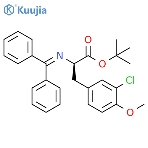 D-Tyrosine, 3-chloro-N-(diphenylmethylene)-O-methyl-, 1,1-dimethylethyl ester structure