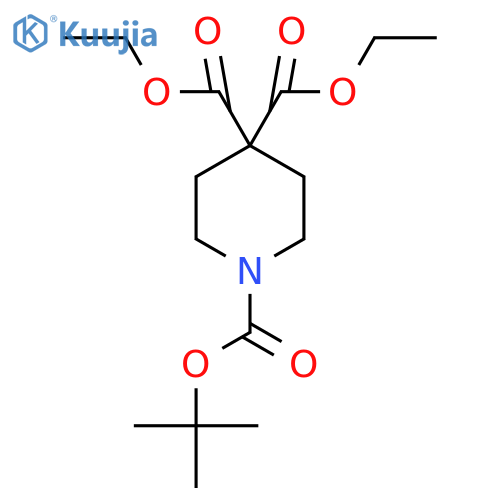 1-Tert-Butyl 4,4-diethyl piperidine-1,4,4-tricarboxylate structure