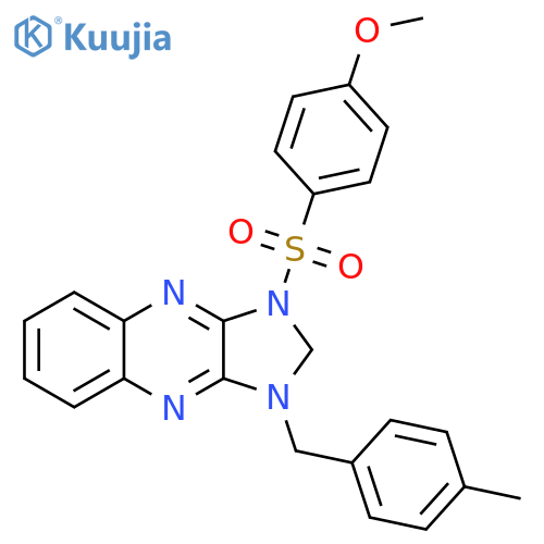 1-(4-methoxybenzenesulfonyl)-3-(4-methylphenyl)methyl-1H,2H,3H-imidazo4,5-bquinoxaline structure