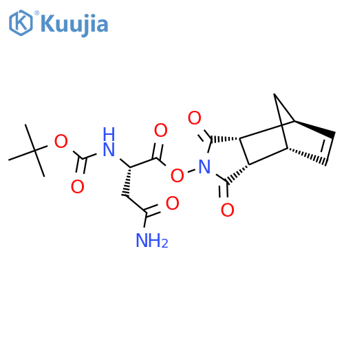 isopropyl [2(S)-(3aalpha,4alpha,7alpha,7aalpha)]-[3-amino-1-[[(1,3,3a,4,7,7a-hexahydro-1,3-dioxo-4,7-methano-2H-isoindol-2-yl)oxy]carbonyl]-3-oxopropyl]carbamate structure
