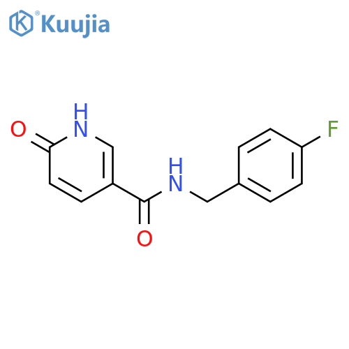 N-(4-fluorophenyl)methyl-6-hydroxypyridine-3-carboxamide structure