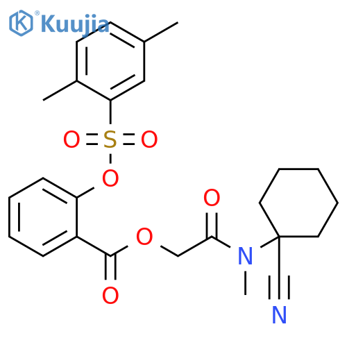 2-[(1-Cyanocyclohexyl)methylamino]-2-oxoethyl 2-[[(2,5-dimethylphenyl)sulfonyl]oxy]benzoate structure