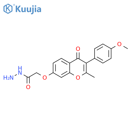 2-((3-(4-methoxyphenyl)-2-methyl-4-oxo-4H-chromen-7-yl)oxy)acetohydrazide structure