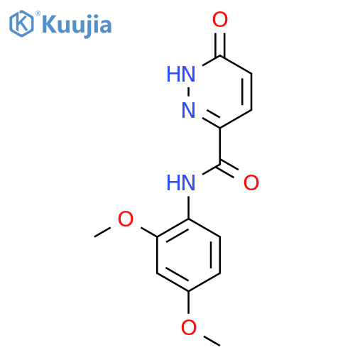 N-(2,4-dimethoxyphenyl)-6-oxo-1,6-dihydropyridazine-3-carboxamide structure