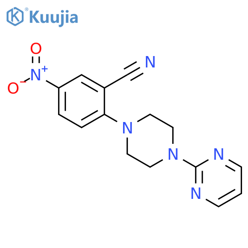 5-Nitro-2-(4-pyrimidin-2-ylpiperazin-1-yl)-benzonitrile structure