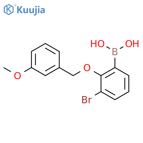 3-Bromo-2-(3'-methoxybenzyloxy)phenylboronic acid structure