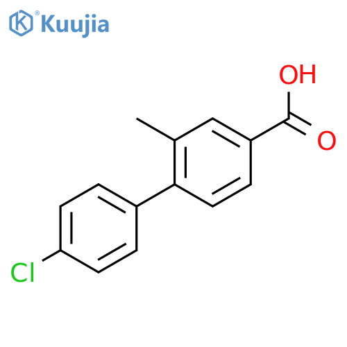 4-(4-Chlorophenyl)-3-methylbenzoic acid structure