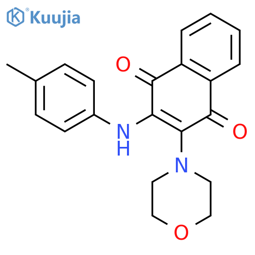 2-(4-methylphenyl)amino-3-(morpholin-4-yl)-1,4-dihydronaphthalene-1,4-dione structure
