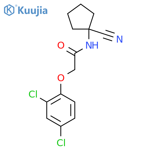 N-(1-cyanocyclopentyl)-2-(2,4-dichlorophenoxy)acetamide structure