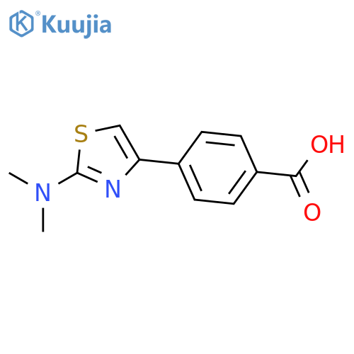 Benzoic acid, 4-[2-(dimethylamino)-4-thiazolyl]- structure