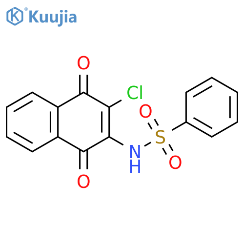 N-(3-chloro-1,4-dioxo-1,4-dihydronaphthalen-2-yl)benzenesulfonamide structure
