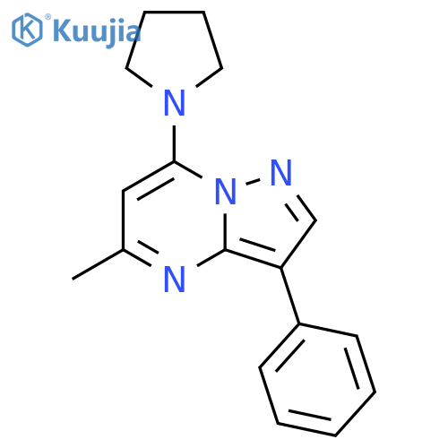 1-{5-methyl-3-phenylpyrazolo1,5-apyrimidin-7-yl}pyrrolidine structure