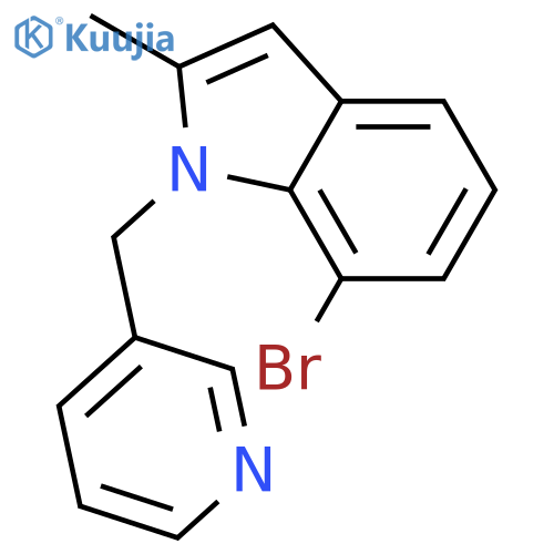 7-Bromo-2-methyl-1-pyridin-3-ylmethyl-1H-indole structure