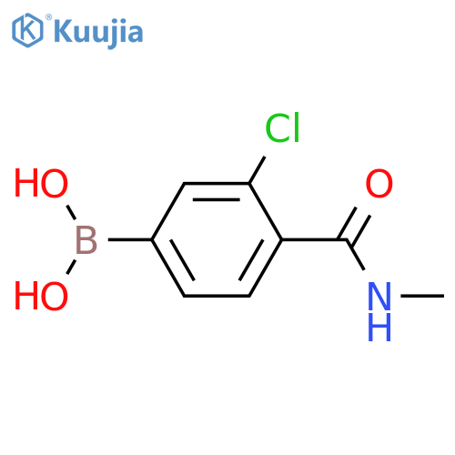 3-Chloro-4-(N-methylcarbamoyl)phenylboronic acid structure