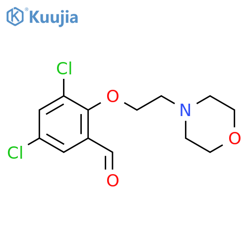 Benzaldehyde, 3,5-dichloro-2-[2-(4-morpholinyl)ethoxy]- structure