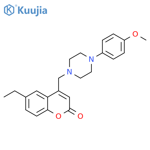 6-ethyl-4-{4-(4-methoxyphenyl)piperazin-1-ylmethyl}-2H-chromen-2-one structure