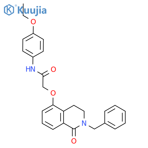 2-(2-benzyl-1-oxo-1,2,3,4-tetrahydroisoquinolin-5-yl)oxy-N-(4-ethoxyphenyl)acetamide structure