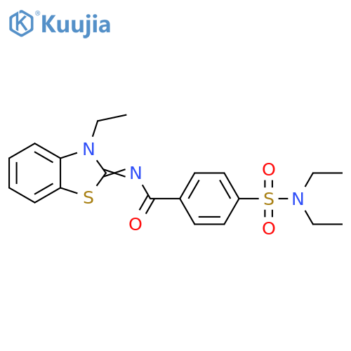 4-(diethylsulfamoyl)-N-(2Z)-3-ethyl-2,3-dihydro-1,3-benzothiazol-2-ylidenebenzamide structure
