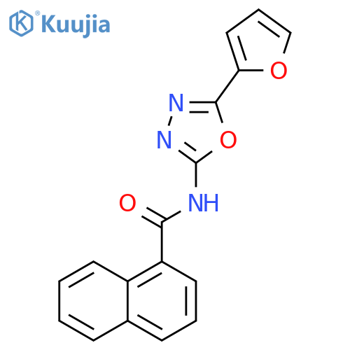 N-5-(furan-2-yl)-1,3,4-oxadiazol-2-ylnaphthalene-1-carboxamide structure