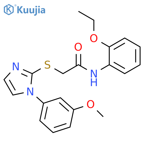 N-(2-ethoxyphenyl)-2-{1-(3-methoxyphenyl)-1H-imidazol-2-ylsulfanyl}acetamide structure